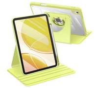FINTIE Coque Rotative pour iPad A16 11e Génération 11"/iPad 10e Gén 10.9" | Housse Fine, Arrière Transparente, Étui Pivotant à 360° avec Porte-Stylet, Agrumes