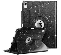 FINTIE Coque Rotative pour iPad A16 11e Génération 11"/iPad 10e Gén 10.9" | Housse Pivotante à 360° avec Rangement de Stylet, Protection Intégrale, Étui Veille/Réveil Auto, Rose Pailleté
