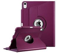 FINTIE Coque pour iPad Air 11 Pouces M3/M2 (2025/2024), iPad Air 5/4 10.9 Pouces (2022/2020) - [Rangement de Stylet] Étui Rotatif à 360° Housse Pivotante Veille/Réveil Auto, Pourpre