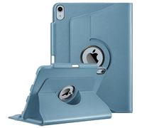FINTIE Coque pour iPad Air 11 Pouces 2024 M2 et iPad Air 5/4 10.9 Pouces (2022/2020) - [Rangement de Stylet] Étui Rotatif à 360° Housse Pivotante Pochette Veille/Réveil Auto, Bleu Brumeux