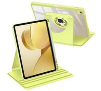 FINTIE Coque Rotative pour iPad Air 11 Pouces M4 M3 M2 & iPad Air 5/4 10.9" | Design Fin, Coque avec Porte-Stylet, Étui Pivotant à 360°, Housse Arrière Transparente, Agrumes