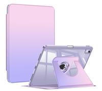 FINTIE Coque Rotative pour iPad Air 11 Pouces M4 M3 M2 & iPad Air 5/4 10.9" | Design Fin, Coque avec Porte-Stylet, Étui Pivotant à 360°, Housse Arrière Transparente, Ombre Fantaisie