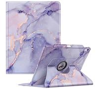 FINTIE Coque pour iPad Air 13 Pouces 2025/2024 (M3/M2) - [Rangement de Stylet] Coque Rotative à 360° Étui Pivotant, Housse Veille/Réveil Automatique, Marbre Lilas