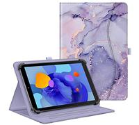 FINTIE Coque Universelle pour Tablette 10 Pouces (9''-10.5''/10.9''/11''), Housse Multipositions pour Tablette TECLAST, Blackview, YESTEL, YOTOPT, MEBERRY, OSCAL etc, Marbre Lilas