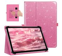 FINTIE Coque Universelle pour Tablette 10 Pouces (9''-10.5''/10.9''/11''), Étui avec Béquille et Dragonne, Housse pour Tablette TECLAST, Blackview, YESTEL, YOTOPT, MEBERRY etc, Rose Pailleté