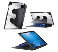 FINTIE Coque Verticale pour Samsung Galaxy Tab A11 Plus (A11+) 11 Pouces 2025 et Tab A9 Plus (A9+) 11” 2023, Étui Transparent Multi-Angles, Housse Magnétique et Ultra-Stable, Noir