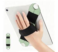 FINTIE Dragonne de Sécurité pour Tablette 9" - 11" iPad/Tablette Samsung Galaxy/Honor Pad etc, [Rotation à 360°] Support Universel et Antidérapant, Sangle Élastique, Vert Sauge