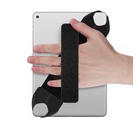 FINTIE Dragonne de Sécurité Support Universel pour Tablette 9-10 Pouces | pour iPad/Kindle/Tablette Galaxy Tab etc, Sangle Élastique Rotative à 360°, Noir