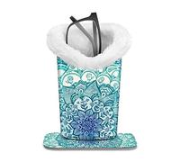 FINTIE Étui à lunettes doublé de peluche, support pour lunettes, rangement anti-rayures pour bureau, table de chevet ou bureau, illusions d'émeraude