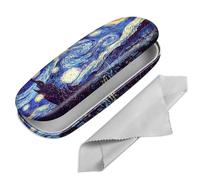 FINTIE Étui à Lunettes Rigide, Portable Boîte à Lunettes en Cuir Synthétique avec Chiffon Lunettes de Vue pour Femmes et Hommes