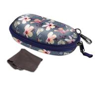 FINTIE Étui à Lunettes Rigide pour Femmes et Hommes - Universel Portable Étui pour Lunettes de Soleil Boite Lunette avec Fermeture Éclair et Clip