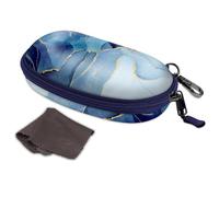 FINTIE Étui à Lunettes Rigide pour Femmes et Hommes - Universel Portable Étui pour Lunettes de Soleil Boite Lunette avec Fermeture Éclair et Clip