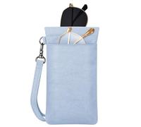 FINTIE Étui à Lunettes Souple pour 2 Lunettes - Double Pochette Lunettes de Soleil avec Main-bracelet détachable Portable pour Femme Homme