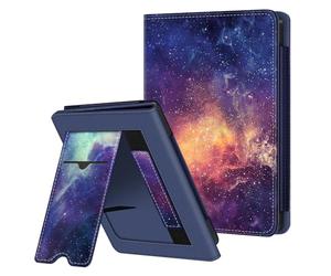 FINTIE Étui Compatible avec 6” Kobo Clara Colour/BW 2024 et Kobo Clara 2E 2022 - Coque Liseuse Housse avec Béquille, Fente pour Carte et Dragonne, Galaxie