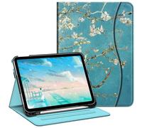 FINTIE Étui Compatible avec iPad 10e génération (2022) 10,9 po, Support de visualisation Multi-Angle avec Porte-Crayon et Poche, Mise en Veille/réveil Automatique, Fleur