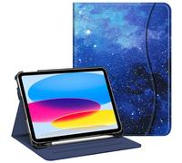 FINTIE Étui Compatible avec iPad 10e génération (2022) 10,9 Pouces, Support de visualisation Multi-Angle avec Porte-Crayon et Poche, Mise en Veille/réveil Automatique, Ciel étoilé