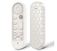FINTIE Étui Compatible avec Télécommande Vocale Google TV Streamer 4K, Coque en Silicone Anti-dérapante Housse Légère Antichoc, Blanc