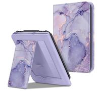 FINTIE Etui Compatible avec Tolino Vision 4 HD/Vision 3 HD/Vision 2 / Vision 1 / Shine 2 HD Liseuse avec Fente pour Carte Dragonne, Marbre Lilas