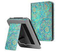 FINTIE Etui Compatible avec Tolino Vision 4 HD/Vision 3 HD/Vision 2 / Vision 1 / Shine 2 HD Liseuse avec Fente pour Carte Dragonne, Jade