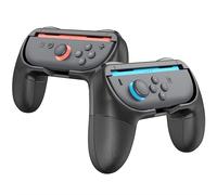 FINTIE Etui de Grip Compatible avec Switch 2 (2025) Joy-Con - [2 pièces] Coque Confort Ergonomique Controller Poignées per Switch 2025 Joy-Con, Noir