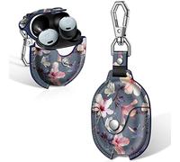 Fintie Étui de Protection pour Google Pixel Buds Pro 2 (2024) / Google Pixel Buds Pro (2022), Cuir synthétique de qualité supérieure avec Fermeture à Pression en métal, étui Portable avec Porte-clés