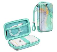 FINTIE Étui de Protection pour Kodak Step & Mini 2 HD - Coque Rigide Antichoc avec Poche intérieure, Marbre émeraude, Compacte