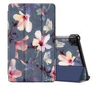 Fintie Étui de Protection pour Samsung Galaxy Tab A7 Lite 8.7 2021, en Cuir synthétique, Ultra Fin, pour Tablette Samsung Galaxy Tab A7 Lite 8,7" SM-T225/T220, Hibiscus en Fleurs