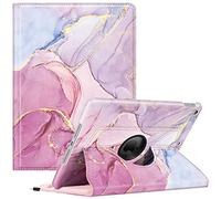 FINTIE Coque Compatible avec iPad 10.2 Pouces 9ème/8ème/7ème Génération (2021/2020/2019), Housse Rotative à 360 Degrés Etui avec Fonction de Rangement de Stylet, Marbre Glorieux