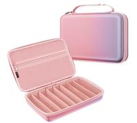 Fintie Étui de rangement de lunettes de soleil de voyage avec 8 compartiments réglables en EVA rigide pour homme et femme, Ombre fantaisie, Large, Étui de voyage pour lunettes de soleil avec 8