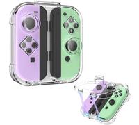 FINTIE Étui de Rangement pour Joy-Con de Nintendo Switch OLED 2021/Switch 2017, Boîtier de Protection Portable Anti-poussière, Coque Transparente avec Fermeture Magnétique