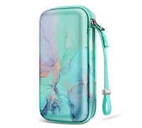 FINTIE Étui de transport pour calculatrice graphique TI-84 Plus CE, coque de protection rigide en EVA résistant aux chocs pour TI-83 Plus CE/Casio fx-9750GII (marbre émeraude)