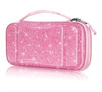 FINTIE Étui de transport pour Nintendo Switch Lite 2019, résistant aux chocs, rigide, sac de voyage avec emplacements pour cartes de jeu et cartes micro SD pour console Switch Lite et accessoires