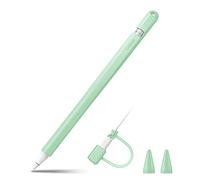 FINTIE Étui en Silicone Compatible avec Pencil (1ère Génération), Etui de Protection Léger Housse pour Stylo avec Couvercle de Points, Vert Clair