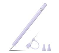 FINTIE Étui en Silicone Compatible avec Pencil (1ère Génération), Etui de Protection Léger Housse pour Stylo avec Couvercle de Points, Lilas