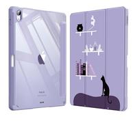 Fintie Étui Hybride Fin pour iPad Air 11" M2 (2024), iPad Air 5e/4e génération (2022/2020) 10,9", Coque arrière Transparente et Porte-Crayon, Witchy Room