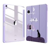Fintie Étui Hybride Fin pour iPad Air 13" (M3) 2025, (M2) 2024 Porte-Stylet intégré, Coque Antichoc à Dos Transparent, Chambre de sorcière