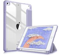 Fintie Étui Hybride Fin pour iPad Mini 2019 5e génération/iPad Mini 4 (7,9"), Porte-Stylet intégré, Antichoc avec Coque arrière Transparente, Violet Lilas