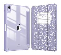 FINTIE Étui Hybride Fin pour iPad Mini 6 2021 (8,3") - [Porte-Crayon intégré] Coque arrière Transparente avec Fonction Veille/réveil Automatique pour iPad Mini 6e génération, Livre de Composition