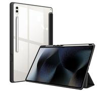 Fintie Étui Hybride pour Samsung Galaxy Tab S8 Ultra 14,6" 2022 SM-X900/X906 - Coque de Protection Rigide Transparente et Porte-Stylo - Noir