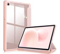 Fintie Étui Hybride pour Tablette Samsung Galaxy Tab S6 Lite 10,4" 2024/2022/2020, résistant aux Chocs, avec Coque Rigide Transparente et Porte-Stylo, Or Rose