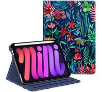 Fintie Étui Portefeuille pour iPad Mini 6 2021, Support Intelligent Multi-Angle avec Porte-Crayon et Poche, Mise en Veille/réveil Automatique pour iPad Mini 6ème génération 8,3", Nuit Jungle
