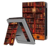 FINTIE Étui Compatible avec 6” Kobo Clara Colour/BW 2024 et Kobo Clara 2E 2022 - Coque Liseuse Housse avec Béquille, Fente pour Carte et Dragonne, Bibliothèque