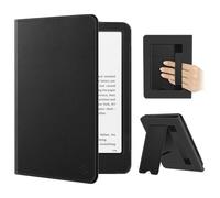 FINTIE Étui pour 7" Kindle Paperwhite (12e Génération, 2024) et Kindle Colorsoft (1re Génération, 2025/2024), Coque avec Béquille, Compartiment pour Cartes et Dragonne, Noir