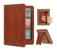 FINTIE Étui pour 7" Kindle Paperwhite (12e Génération, 2024) et Kindle Colorsoft (1re Génération, 2025/2024), Coque avec Béquille, Compartiment pour Cartes et Dragonne, Marron Vintage