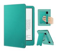 FINTIE Étui pour 7" Kindle Paperwhite (12e Génération, 2024) et Kindle Colorsoft (1re Génération, 2025/2024), Coque avec Béquille, Compartiment pour Cartes et Dragonne, Jade