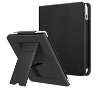 FINTIE Étui Compatible avec 7" Kobo Libra Colour 2024 / Kobo Libra 2 2021 (Modèle: N428 / N418), Coque Liseuse avec Béquille et Fente pour Carte et Dragonne Noir