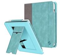 FINTIE Étui pour 7" Kobo Libra Colour 2024/Libra 2 2021 (Modèle N428/N418) | Coque Liseuse avec Béquille et Fente pour Carte et Dragonne Turquoise