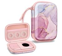 FINTIE Étui pour étiqueteuse Compatible avec Phomemo D30 D35, NELKO P21, SUPVAN E10, NIIMBOT D11 D110, JADENS D110 - Coque Rigide Portable Antichoc pour imprimante d'étiquettes - Marbre rêveur