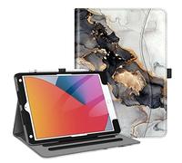 Fintie Étui pour iPad 9e/8e/7e génération (2021/2020/2019) 10,2 Pouces - [Protection des Coins] Support de visualisation Multi-Angle avec Poche et Porte-Crayon, Mise en Veille Automatique, marbre