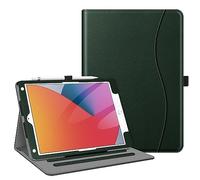 Fintie Étui pour iPad 9e/8e/7ème génération (2021/2020/2019) 10,2" - [Protection des Coins] - Support de visualisation Multi-Angle avec Poche et Porte-Crayon - Mise en Veille Automatique - Vert Nuit